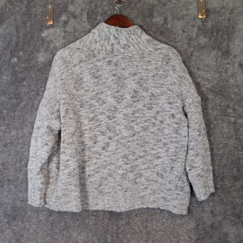 Eileen Fisher Moon Wool Open Cardigan Shawl Ribbed Gray Womens 1X - Picture 5 of 8